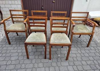 Zestaw krzeseł Artd Devo, antyk, vintage