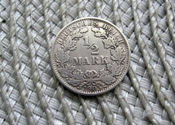 Niemcy 1/2 Marki 1905r - A - SREBRO