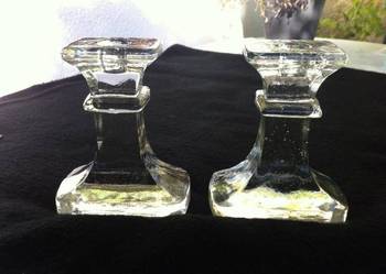 syg.swieczniki13 cm z grubego szkla skandynawskie