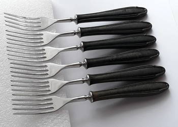 Widelce obiadowe (nr.1), BAKELIT, sztućce PRL