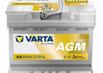 Akumulator Varta AGM 12V 60Ah 680A A8 D52