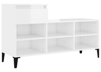 Szafka na buty wysoki połysk biała 102x36x60 cm WM-821214