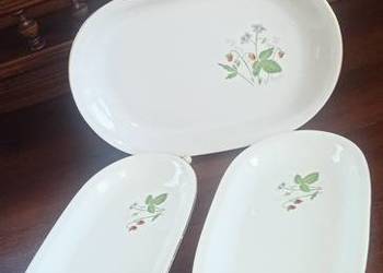Półmisek Kahla. Poziomki. Porcelana biała
