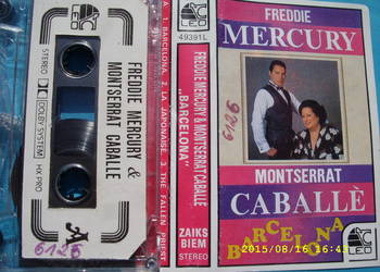 + ROCK ,kaseta ; FREDIE MERCURY--BARCELONA .