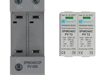 Ogranicznik przepięć Spamel SPMO40C2P-PV1000, T2, 2P, 1000 V D