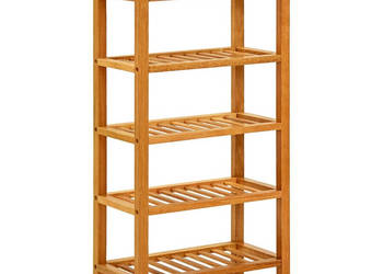 Stojak na buty z 5 półkami 50x27x100 cm lite drewno dębowe WM-331747