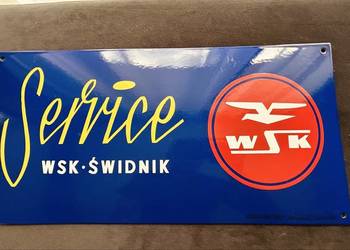 Szyld tablica WSK Service Świdnik oryginal PRL