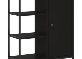 Szafka czarna 70x30x80 cm materiał drewnopochodny WM-835489