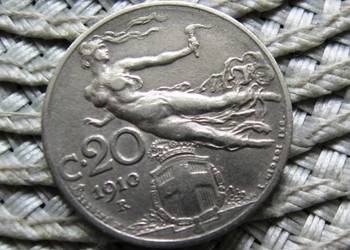 Włochy 20 Centasimi 1910r