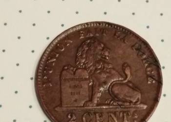 Moneta 2 centymy Belgia 1909