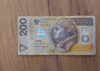Banknot 200 zł z poszukiwanej serii YC 1994 rok