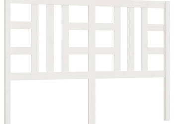Wezgłowie łóżka białe 156x4x100 cm lite drewno sosnowe WM-817846