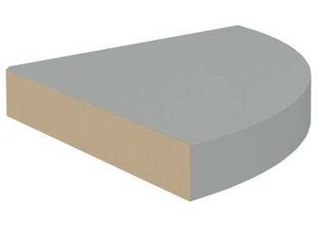 vidaXL Narożna półka ścienna, szara, 25x25x3,8 cm, MDF(SKU323901)