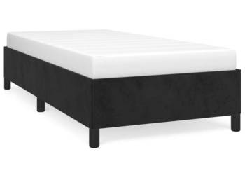 Rama łóżka czarna tapicerowana aksamitem 80 x 200 cm WM-347290