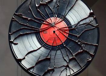 płyta winylowa imitacja jako ozdoba - VINTAGE