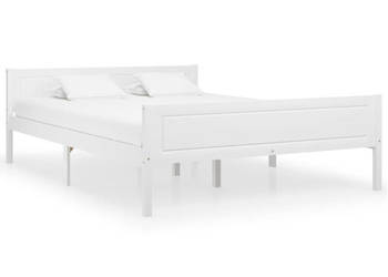 Rama łóżka z litego drewna sosnowego biała 140 x 200 cm WM-322106