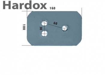 Piętka płozy HARDOX 27081500/S XP-4 części do pługa RABEWERK