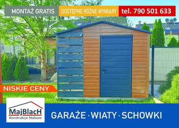 Mały Garaż Blaszany |Wiatka Ogrodowa|Schowek na Narzędzia  - Maj-Blach