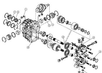 Komplet uszczelek do skrzyni hydrostatycznej / TRG270 / LS Tractor 40286576