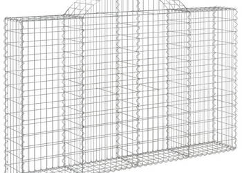 Kosze gabionowe 4 szt 200x30x120/140 cm galwanizowane żelazo WM-3146133