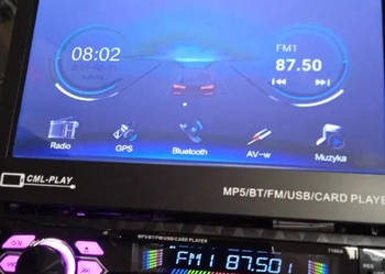 radio 1 din z wysuwanym ekranem nawigacja, bluetoot