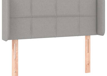 Zagłówek do łóżka z LED jasnoszary 93x16x78/88 cm tkanina WM-3123218