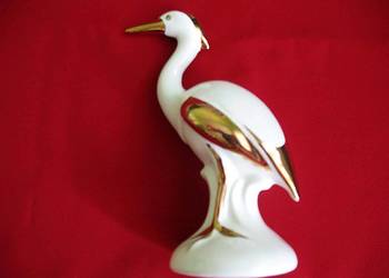 Ptak - Czapla - Żuraw - złocona 14 k - Figurka - 14 x 8 x 6 cm Formano