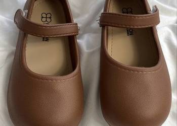 Baleriny dziewczęce r.26 (17 cm) – nowe, brązowe