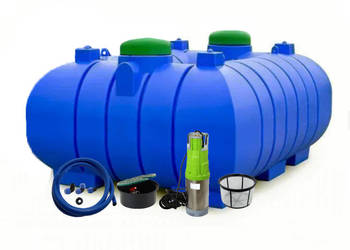 Zbiornik na wodę deszczową 6000L FLAT z Pompą Auto 230V