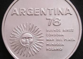 ARGENTYNA 1000 PESOS 1978 - MŚ MUNDIAL - SREBRO
