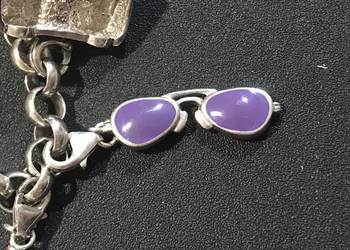 Zawieszka Charms fioletowe okulary Apart srebro