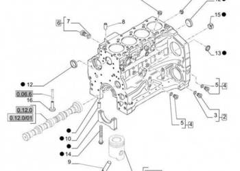 New Holland T6010 Blok cylindra 2830738