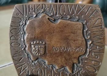 Plakieta z brązu UNIKAT. VII KRAJOWY FESTIWAL PIOSENKI POLSKIEJ OPOLE 1965r Plakieta z brązu UNIKAT. VII KRAJOWY FESTIWAL PIOSENKI POLSKIEJ OPOLE 1965r
