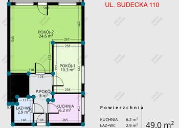 Mieszkanie na sprzedaż Wrocław Krzyki Borek ul. Sudecka 110 49m2 parter