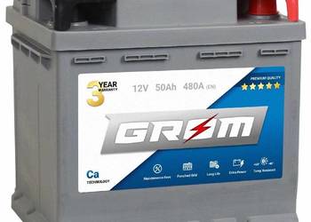 Akumulator 50Ah 480A EN GROM P+