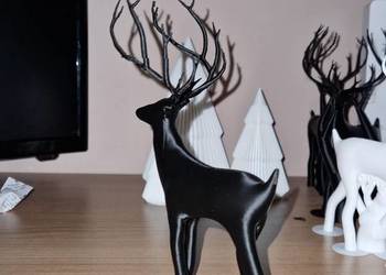 Dekoracja świąteczna czarny renifer