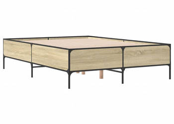 Rama łóżka dąb sonoma materiał drewnopochodny 160x200 cm WM-3279788