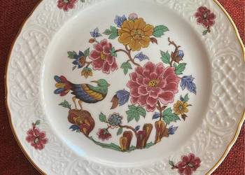 Talerz z ptaszkiem wśród kwiatów. Schumann Arzberg Germany