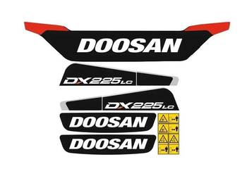 Naklejki oklejenie naklejka - DOOSAN DX225LC Zamiennik