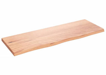 Półka jasnobrązowa 80x30x2 cm lakierowane lite drewno dębowe WM-363662