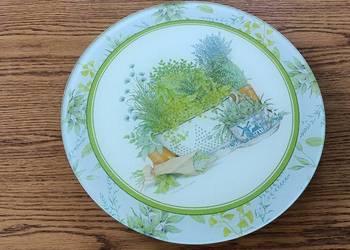 Szklana obrotowa patera piękne żywe wiosenne kolory