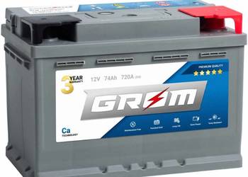 Akumulator 74Ah 720A GROM Premium