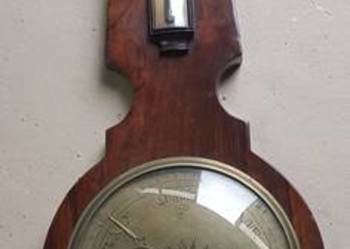 Barometr rtęciowy biedermeier orzech 1860 rok antyk