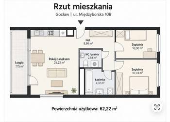 Gocław, Warszawa, Międzyborska 10B, bezpośrednio, stan deweloperski, M3 62