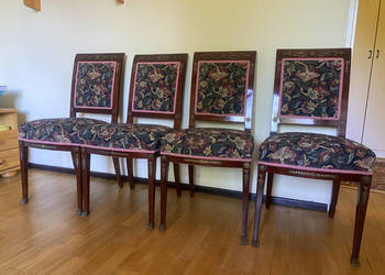 Antyk: 4 Krzesła Empire, Lwie Łapy, Okres Międzywojenny.