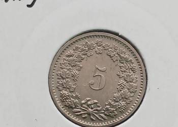 5 Rappen Szwajcaria  1971 r. - UNC