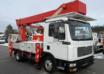 MAN TGL 8.180 Zwyżka Palfinger TKA 28 m w bok 20m podnośnik koszowy BISON …