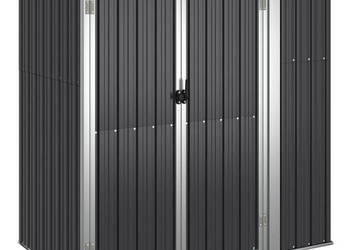 Szopa ogrodowa antracytowa 161x89x161 cm stal galwanizowana WM-316211