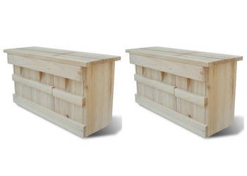 Domki dla wróbli 2 szt. drewniane 44 x 155 x 215 cm WM-276008