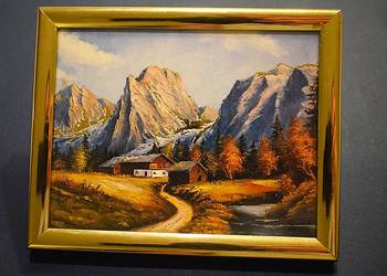 Potok w górach - Max Weber , mała reprodukcja .